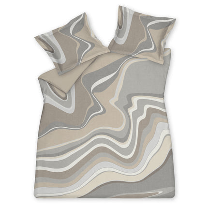 Dynebetræk MARBLE Sten 140x220 cm (satin bomuld)