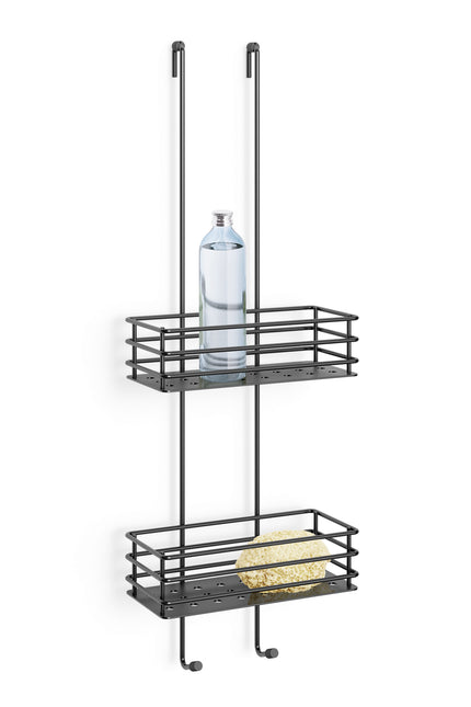 IPARO Duschregal für Glaswand (schwarz)