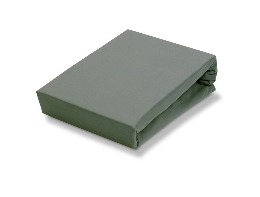 JERSEY SUPREME topper fitted sheet Sage Green