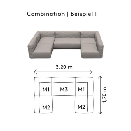 GROW loungebank I Earth Boucle