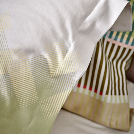 Dynebetræk HAPPY SLEEP Smoke Green 200x220 cm (satin bomuld)