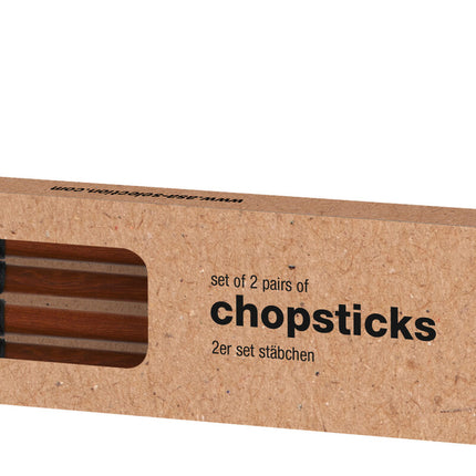 Essstäbchen WOOD Dark (Set/2) mit schwarzem Griff
