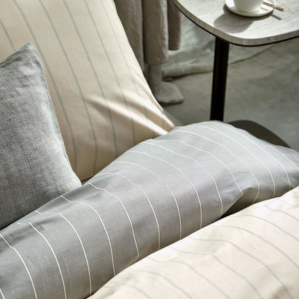Dynebetræk <tc>HOME</tc> Puglia Grå 240x220 cm (percale bomuld)