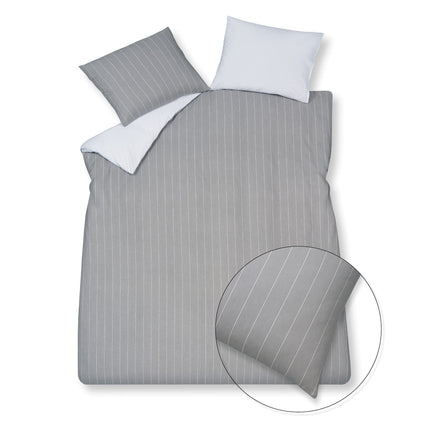 Dynebetræk <tc>HOME</tc> Puglia Grå 200x220 cm (percale bomuld)