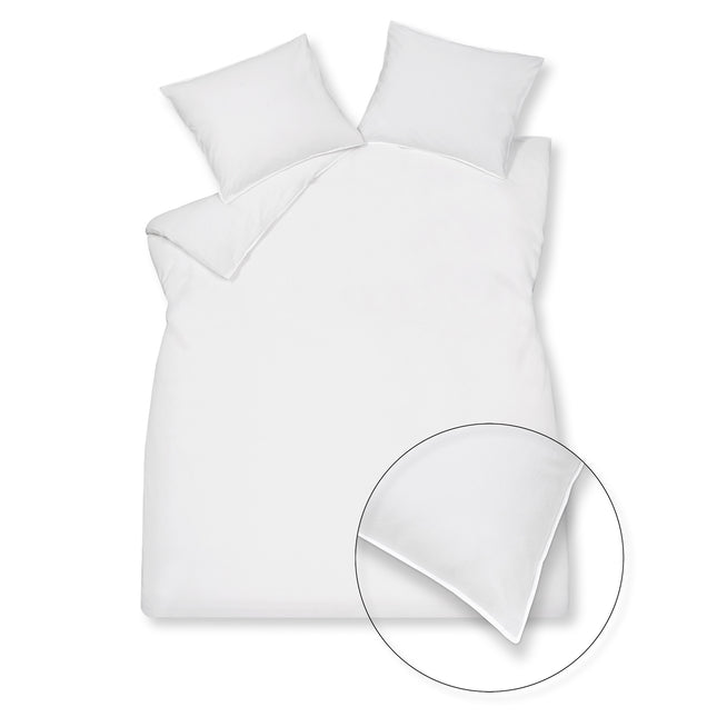 WASHED COTTON dekbedovertrek White 240x220 cm