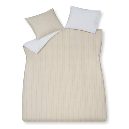 Dynebetræk <tc>HOME</tc> Puglia Cream Tan 140x220 cm (percale bomuld)