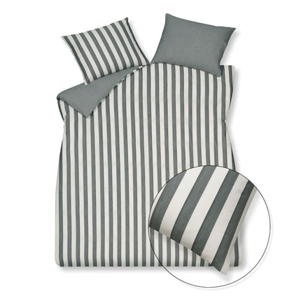 Dekbedovertrek HOME 97 Off Black 200x220 cm (katoen / tencel)