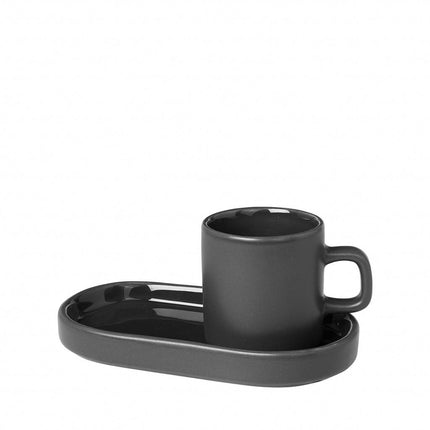 PILLAR 2 espressokopper 50 ml med underkop Agave Grøn