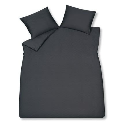 Dynebetræk PURITY Monaco Off Black 140x220 cm (satin bomuld)