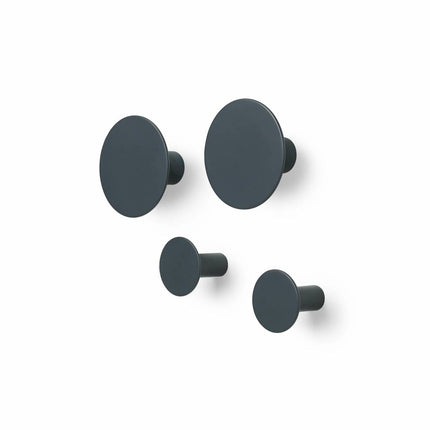 PONTO vægkroge Gunmetal (sæt/4)