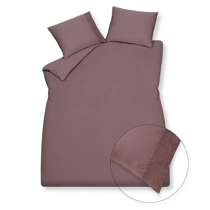 Dynebetræk PURE 07 Brownie 200x220 cm (hør/satin bomuld)
