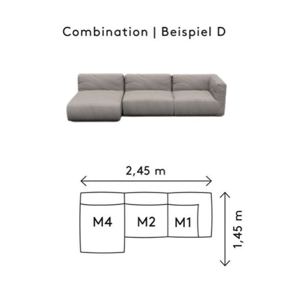 GROW lounge sofa D Earth Boucle