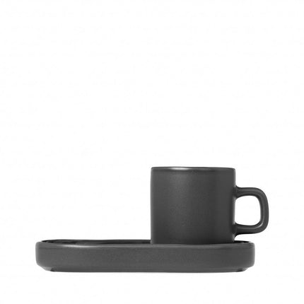 PILLAR 2 espressokopper 50 ml med underkop Agave Grøn