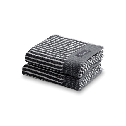 <tc>HOME</tc> gæstehåndklæde <tc>Petit Ligne</tc> Off Black (sæt/6)