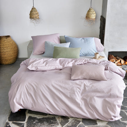 Copripiumino in COTONE LAVATO Blu Perla 200x220 cm
